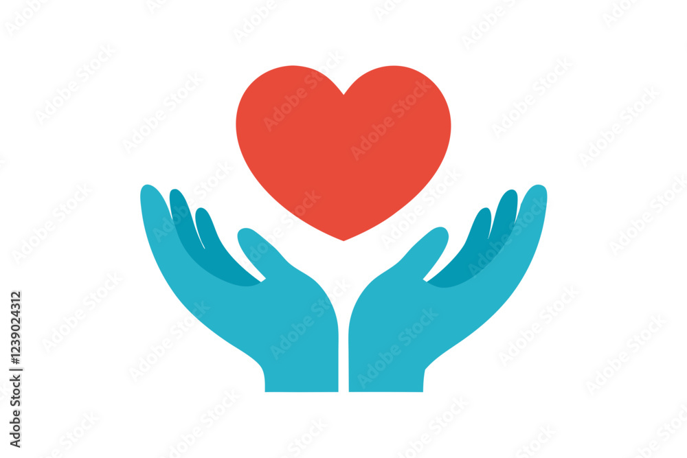 heart and hands icon vector illustration , heart in hand logo, doctor logo vector illustration , logo design heart and hands icon vector illustration , heart in hand logo, doctor logo vector illustration , logo design