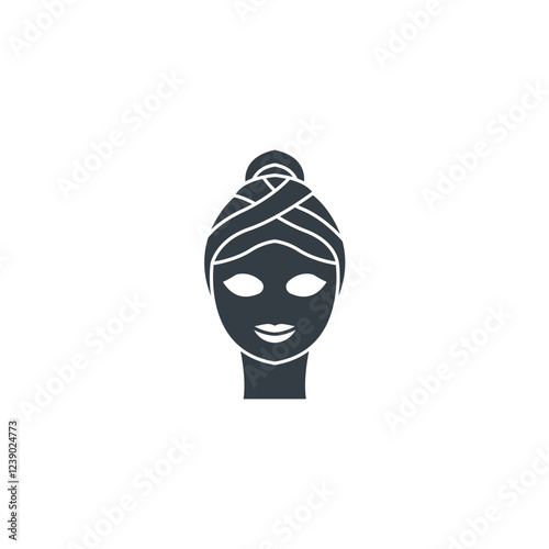 Beauty and Spa Face Mask icon symbol vector illustration isolated on white background