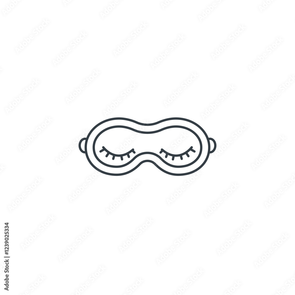 Eye Mask icon symbol vector illustration isolated on white background Eye Mask icon symbol vector illustration isolated on white background