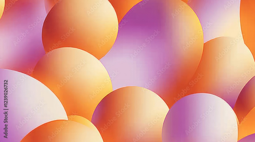 Abstract background of overlapping pastel orange and purple spheres. Abstract background of overlapping pastel orange and purple spheres.