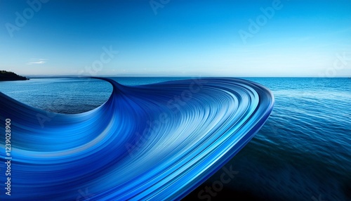 summary blue swoosh heritage with elegant waves