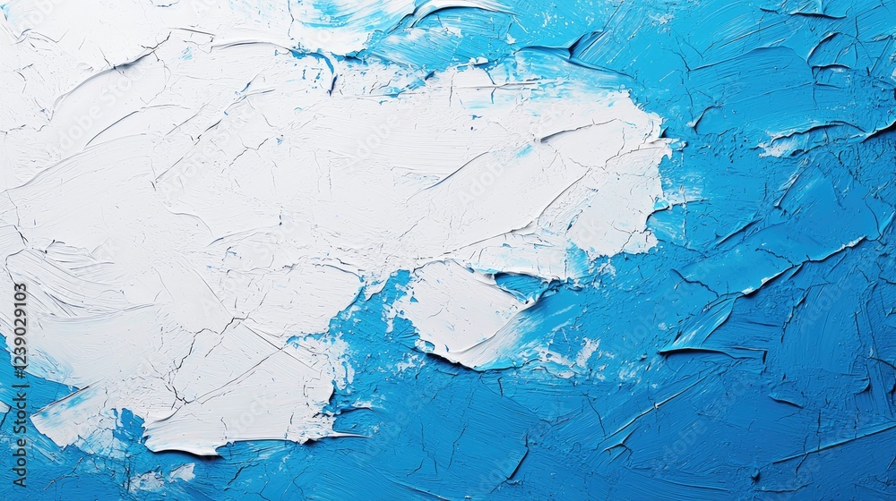 Obraz premium Abstract Blue and White Paint Texture Background