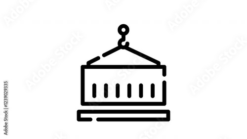 Icon Line Motion Graphics Container
