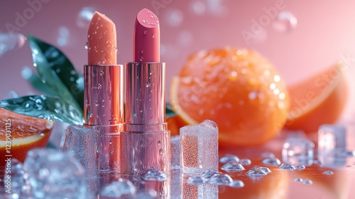 Refreshing Citrus Burst: Hydrating Lip Colors with Icy Coolness, a Summertime Makeup Essential