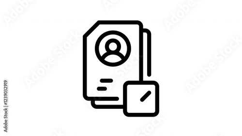 Icon Line Motion Graphics Register
