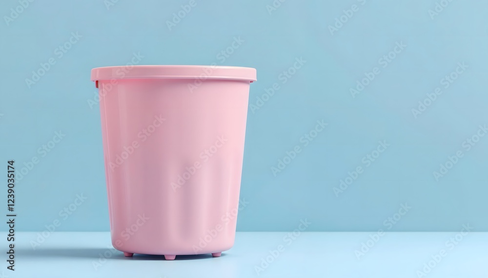 Pink Plastic Wastebasket Minimalist Home Decor Pink Plastic Wastebasket Minimalist Home Decor