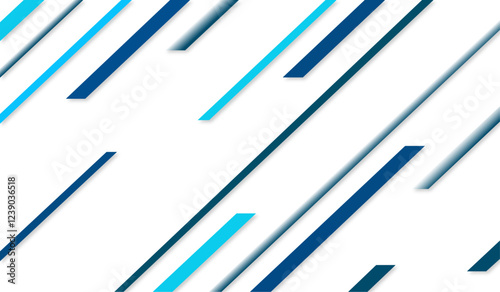 Blue color strip lines inclined 45 angle. Vector graphic artwork design element.
