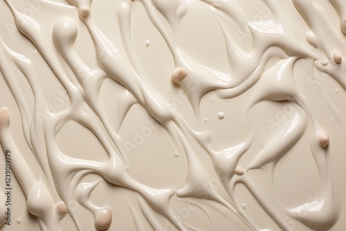 Close up view of textured surface of porous white chocolate highlighting intricate details photo