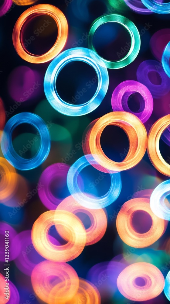 Colorful Abstract Circular Bokeh Background with Soft Light Effects Colorful Abstract Circular Bokeh Background with Soft Light Effects