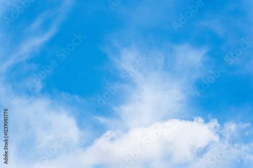 Fototapeta Naklejka Na Ścianę i Meble -  Natural blue sky background with white clouds