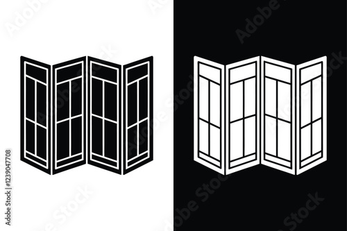 Room divider icon vector on White Background ,Vector Art Illustration on white background.