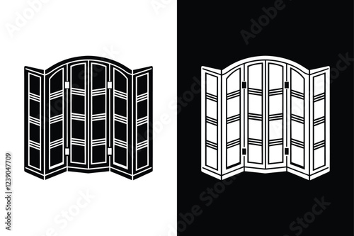 Room divider icon vector on White Background ,Vector Art Illustration on white background.