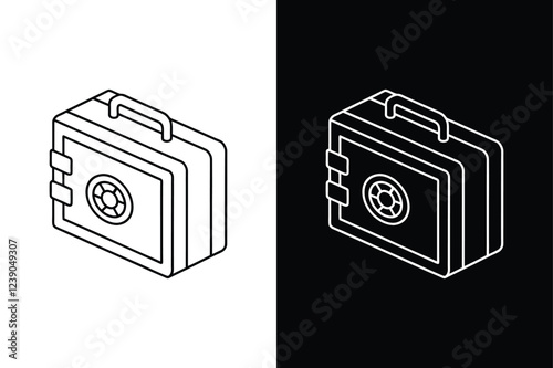 Safe icon vector on White Background ,Vector Art Illustration on white background.