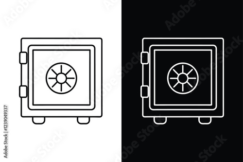 Safe icon vector on White Background ,Vector Art Illustration on white background.