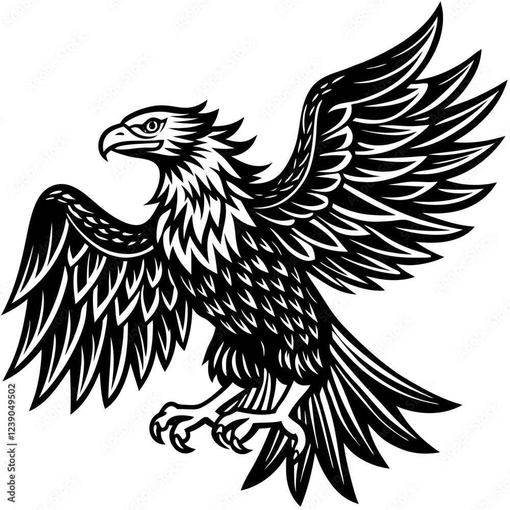 Obraz premium eagle tattoo vector