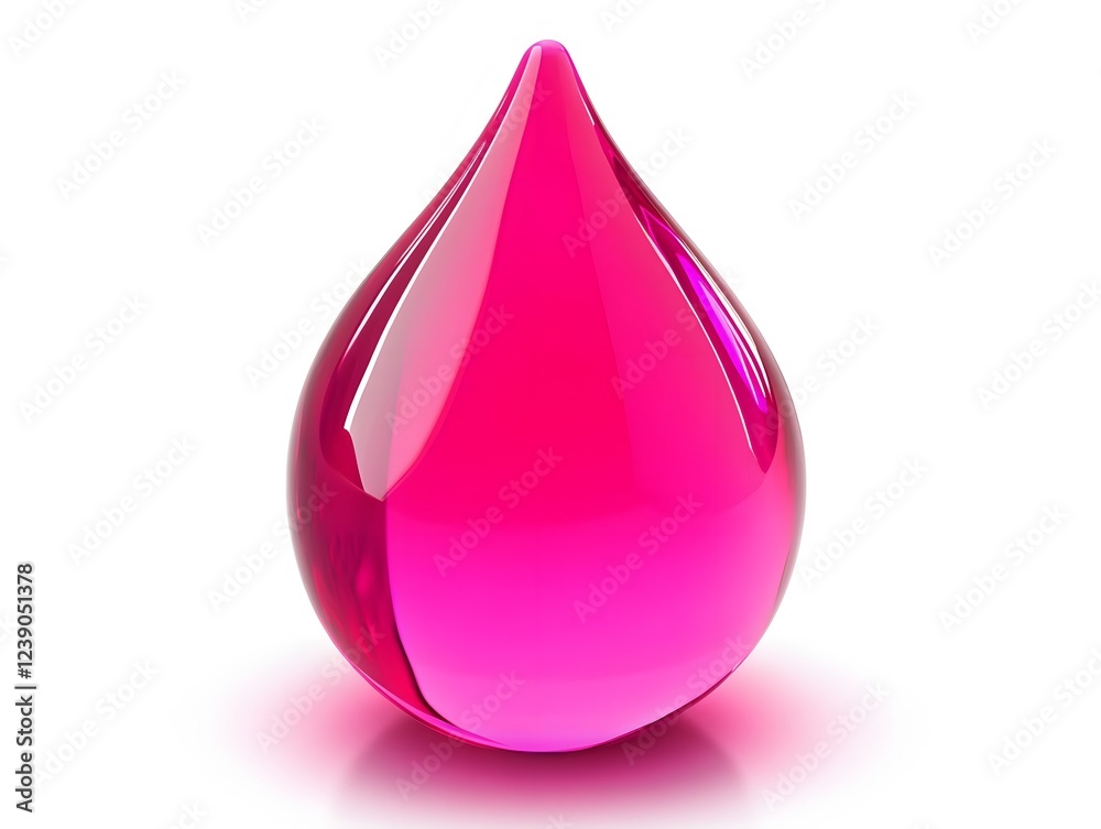 Dripping Fluid magenta color, on a white background, generative AI Dripping Fluid magenta color, on a white background, generative AI