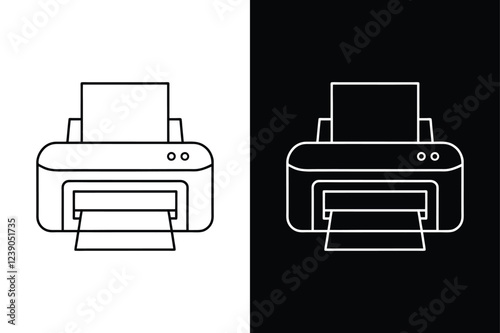 Printer icon vector on White Background ,Vector Art Illustration on white background.