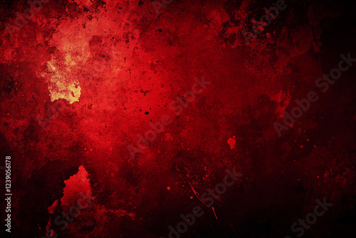 Crimson background with splashes of paint, dark fantasy background