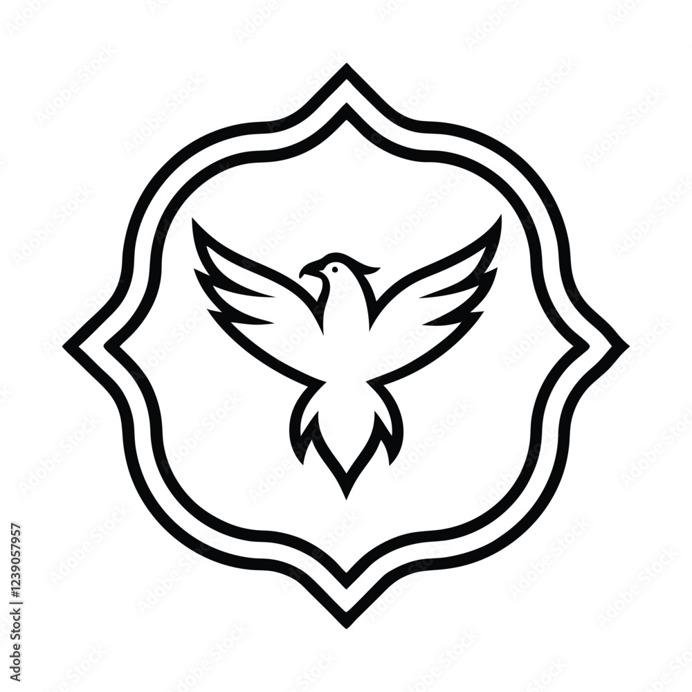 Obraz premium eagle shield with wings