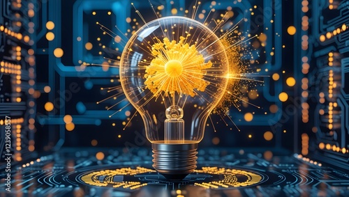 Futuristic AI-Powered Light Bulb Innovation - AI Light Bulb