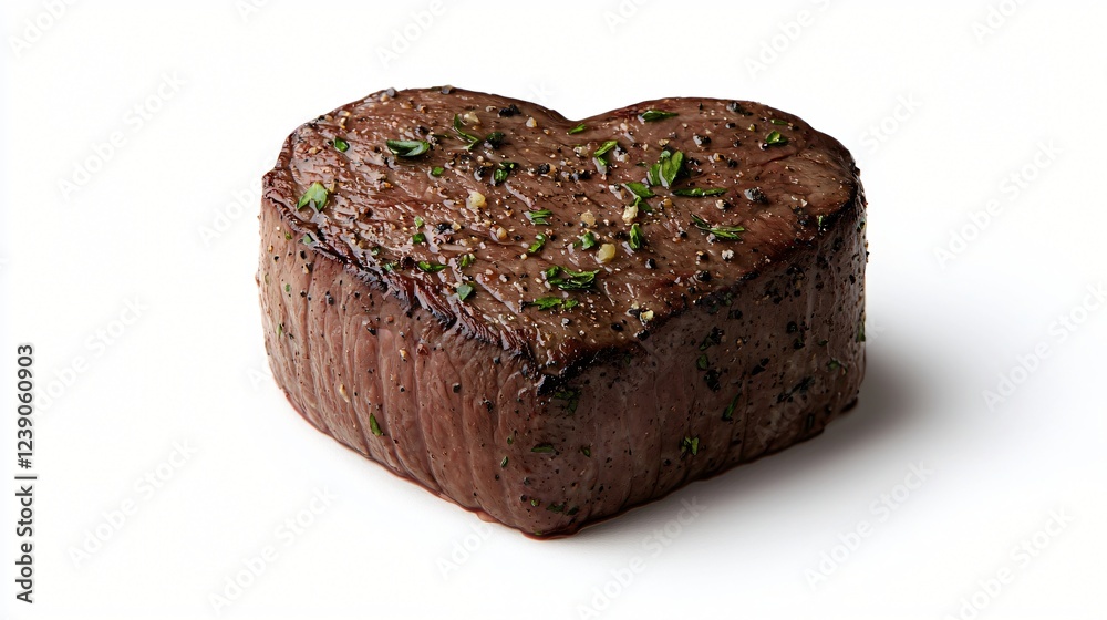 Heart Shaped Meat Steak Grill Cooked Food Love Tenderloin Meal Delicious Dinner Gourmet Cuisine. Heart Shaped Meat Steak Grill Cooked Food Love Tenderloin Meal Delicious Dinner Gourmet Cuisine.