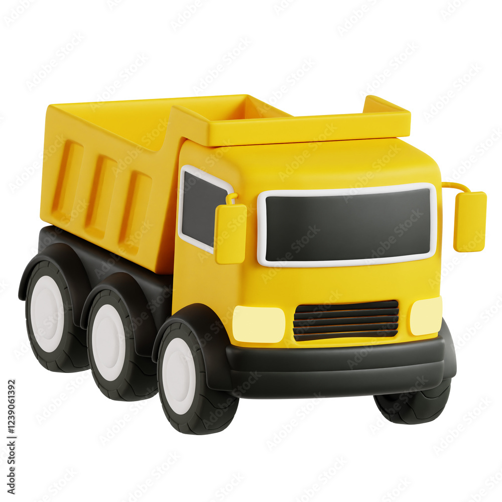Fototapeta premium Construction truck for cargo 3D icon