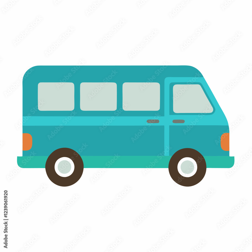 new style school van vector icon on white background new style school van vector icon on white background