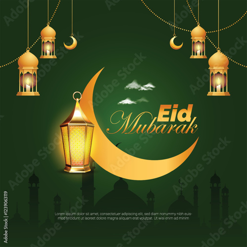 Eid social medial post template design, Eid Background, Web banner for eid