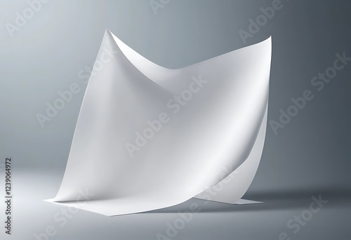 Wallpaper Mural Abstract White Paper Sculpting Dramatic Curves Torontodigital.ca