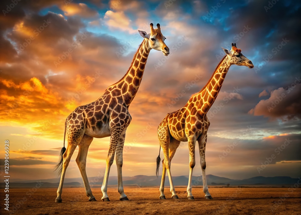 Obraz premium Majestic Giraffe Torso and Legs: Elegant Wildlife Close-Up