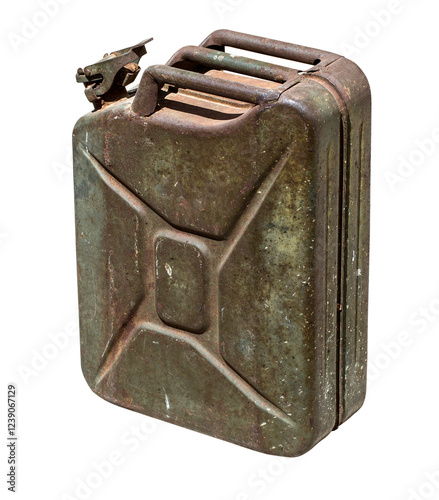 Old rusty canister