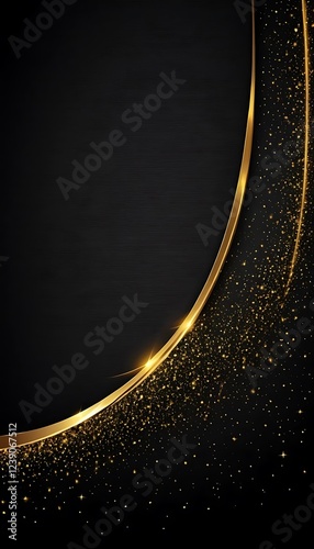 Elegant Black Gold Glitter Background Design