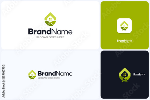 House buyer logo for real estate company, icon house with deal handshake vector illustration template, house buy and sell logo vector, suitable for home business.