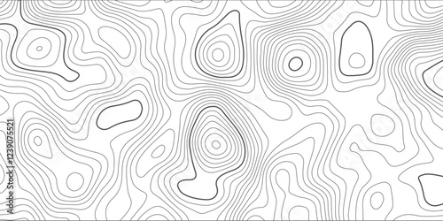 Abstract modern topography contour map line and modern wavy map line design, geography map contour  wave line white background. Vector illustration. 