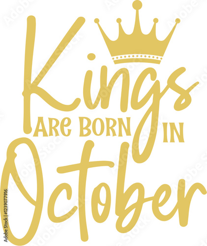 Kings are born in October t-shirt