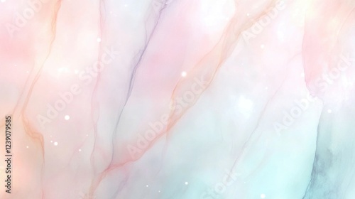 Marble Texture with pastel rainbow gradient and gold foil veins Easter Background Wallpaper