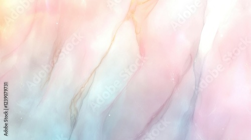 Marble Texture with pastel rainbow gradient and gold foil veins Easter Background Wallpaper