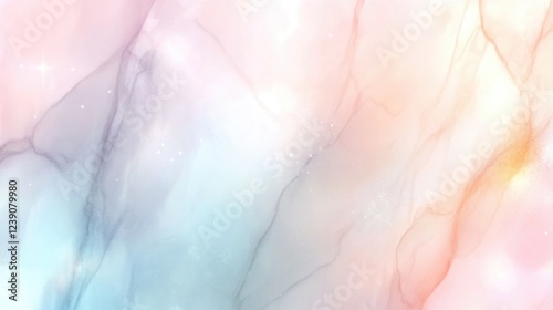 Marble Texture with pastel rainbow gradient and gold foil veins Easter Background Wallpaper