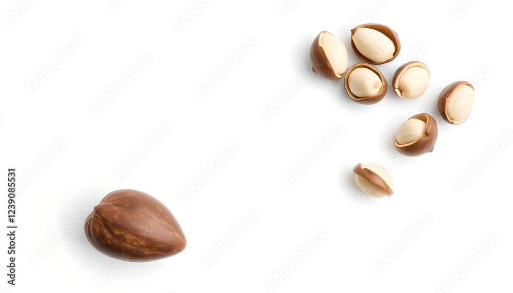 Minimalist Brazil Nut Composition: Natural Beauty and Balanced Arrangement Minimalist Brazil Nut Composition: Natural Beauty and Balanced Arrangement