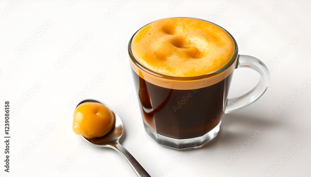 Vietnamese Egg Coffee: Rich Coffee Base Topped with Creamy Whipped Egg Foam Vietnamese Egg Coffee: Rich Coffee Base Topped with Creamy Whipped Egg Foam