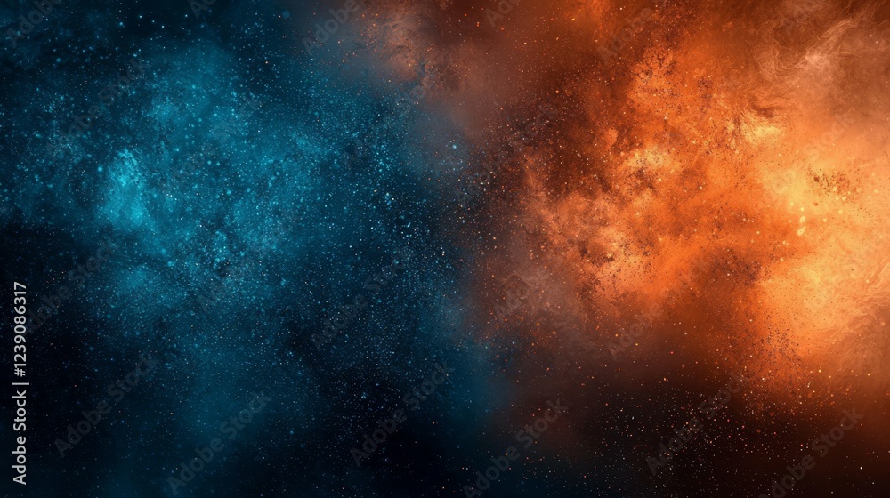 A stunning teal-orange-black gradient background with a grainy texture effect. A stunning teal-orange-black gradient background with a grainy texture effect.
