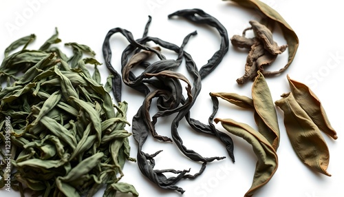 Types of Oolong Tea: Tieguanyin, Da Hong Pao & Dong Ding with Minimalist Display photo