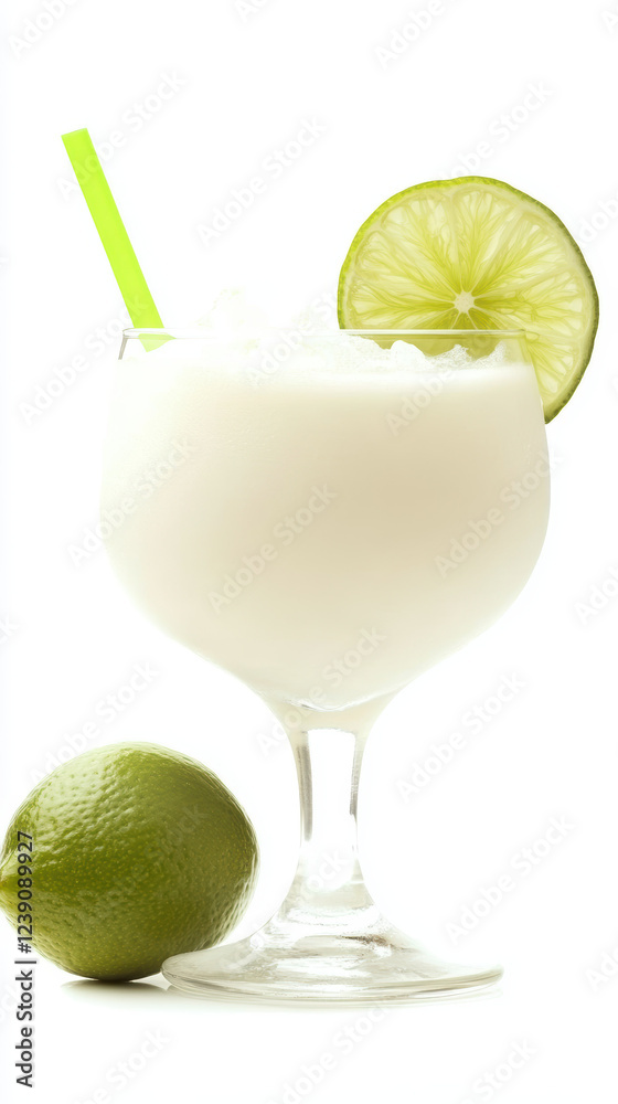 A crisp white rum daiquiri in a coupe glass