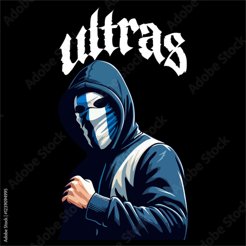 illustration vector graphic of Football fans ultras hooligan design for logo, t-shirt