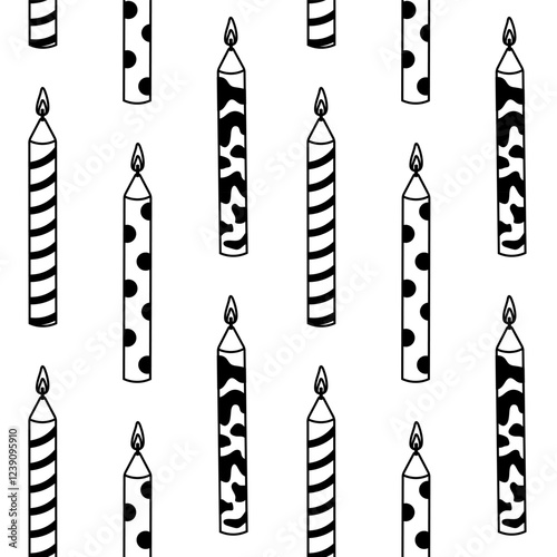 Colorful candle patterns create festive background for celebrations and events