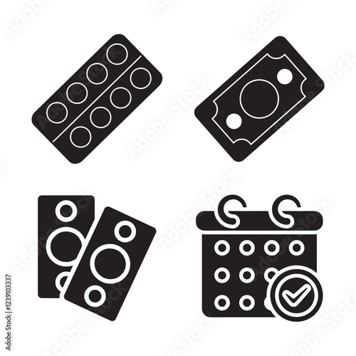 Healthcare Cost Management Icons Set