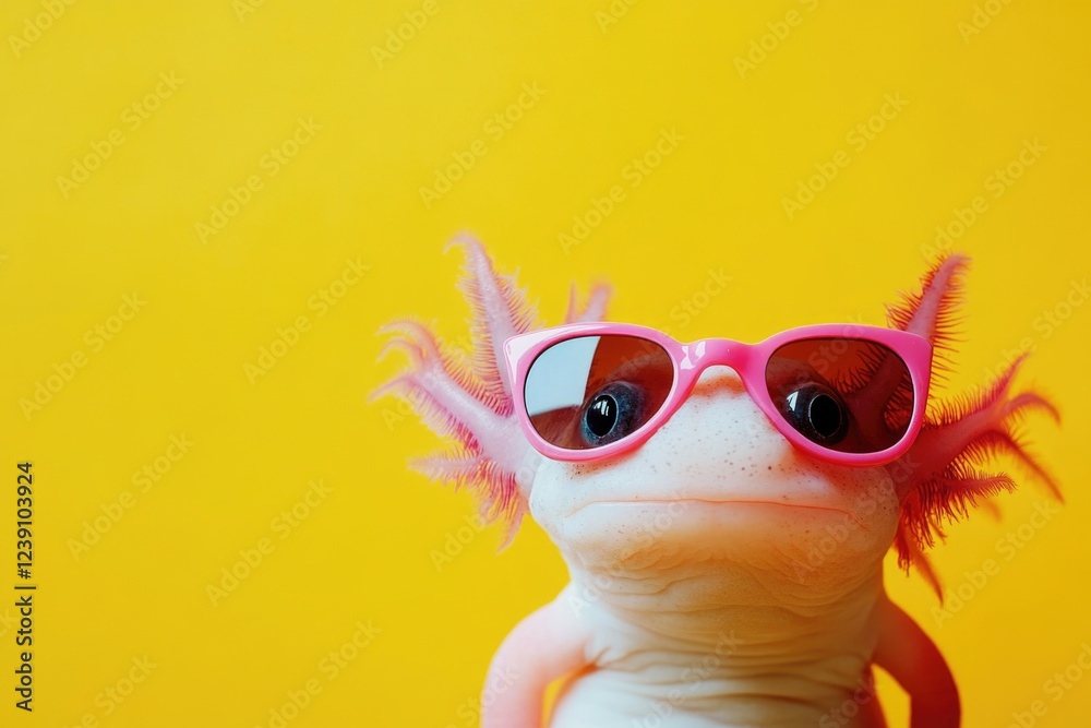 Fototapeta premium Pink Frog with Sunglasses
