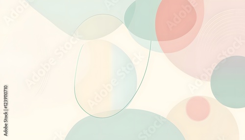 Wallpaper Mural Abstract Pastel Circles and Lines Design Torontodigital.ca