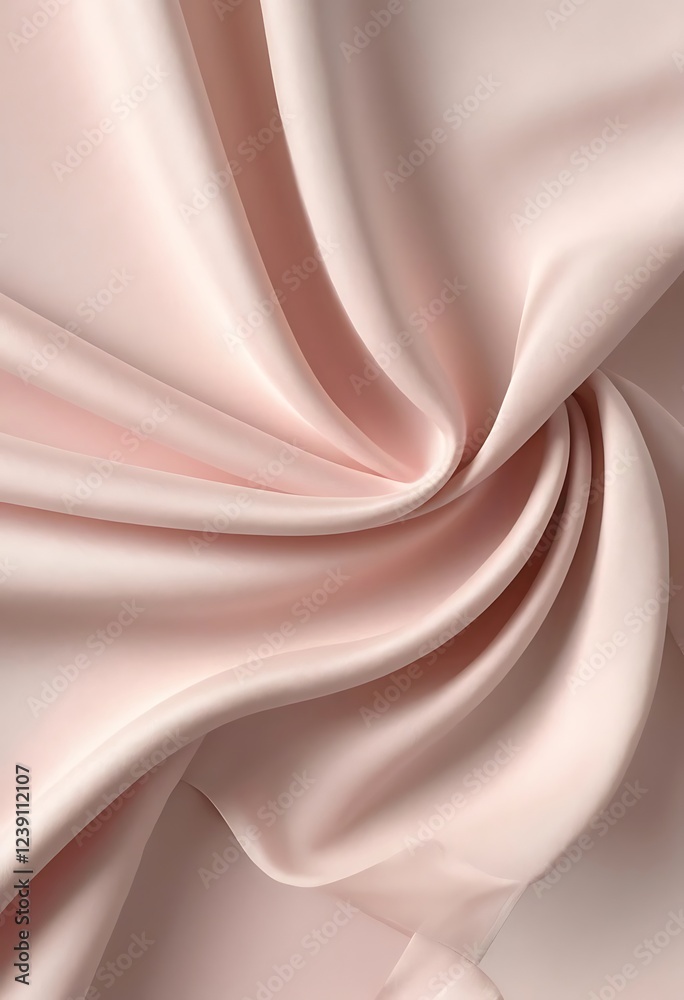 Fototapeta premium Elegant Draped Pink Silk Fabric Texture
