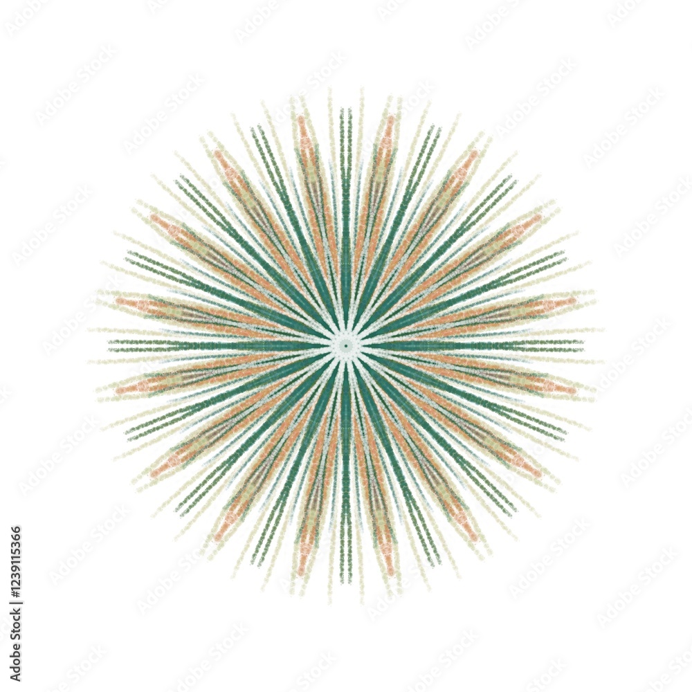 Fototapeta premium Dark Paint Brushes Round mandalas in vector.Abstract design element.Decorative retro ornament.Graphic template for your design.Hand Drawn Mandala.Radiant Peaceful Petals book.Art on the wall.